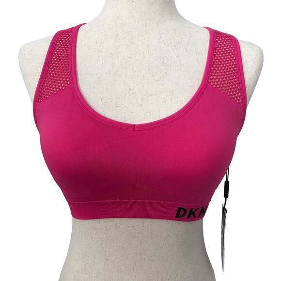 DKNY NWT Pink Racerback Sports Bra Women Various - Picture 1 of 7